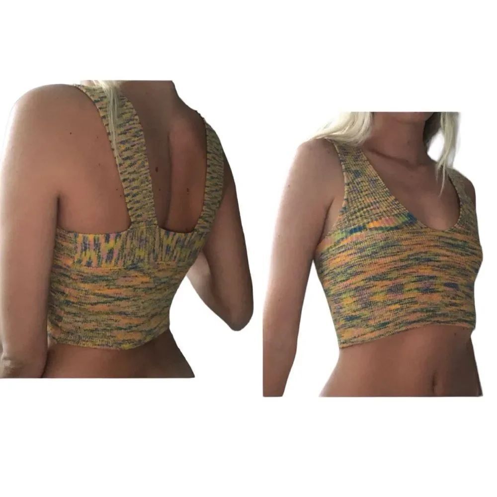Urban Outfitters Y2K Women's Multi-Color Knit Crop Tank Top Vest Size L